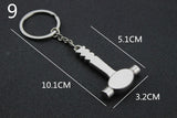 【Free gift】Buy 2 Get 3!!! 20 Style Creative Mini Tools Wrench Saw Ruler Spanner Key Chain Ring Keyring Metal Keychain