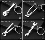【Free gift】Buy 2 Get 3!!! 20 Style Creative Mini Tools Wrench Saw Ruler Spanner Key Chain Ring Keyring Metal Keychain