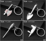【Free gift】Buy 2 Get 3!!! 20 Style Creative Mini Tools Wrench Saw Ruler Spanner Key Chain Ring Keyring Metal Keychain