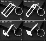 【Free gift】Buy 2 Get 3!!! 20 Style Creative Mini Tools Wrench Saw Ruler Spanner Key Chain Ring Keyring Metal Keychain