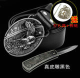 2026 Unique non-mainstream trendy brand animal belt self-defense knife, multifunctional leather belt knife | POPOTR™