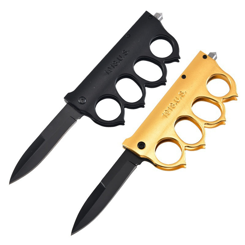 6 Styles TOP Quality Tactical Knife Spring Assisted Open Folding Knives Pocket Knuckle Handle Survival Camping Knife Fighting Hunting Knifes Self-defense Tools-