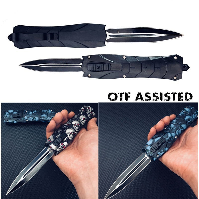 Fixed Blades Double Edge Survival Knifes   Camping Hunting Fishing Knifes   Safety Cutting Knives OTF EDC Spring Assisted Knife