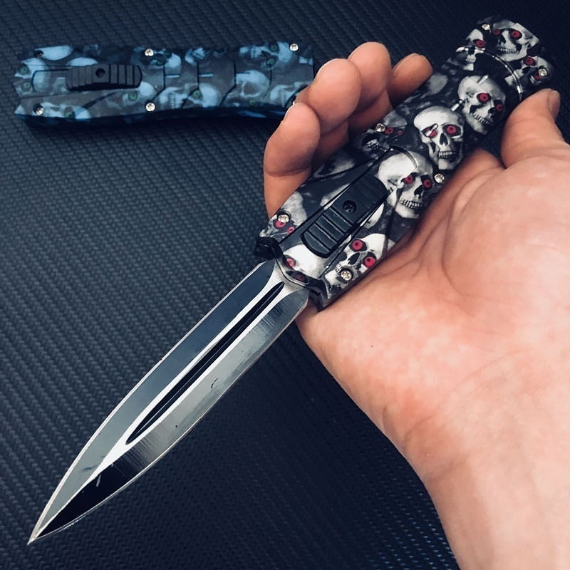 Fixed Blades Double Edge Survival Knifes   Camping Hunting Fishing Knifes   Safety Cutting Knives OTF EDC Spring Assisted Knife