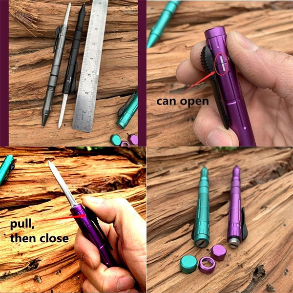 Multifunctional spring knife tactical OTF automatic knife aviation aluminum alloy camping multifunctional tool  new self defense pen material