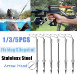 Hot Sale 14.5cm 10/20PCS~Slingshot shot Arrows metal bullet arrows Stainless steel Flying Fish darts Bow Tackle Accessory