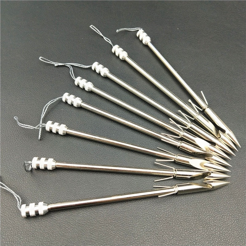 Hot Sale 14.5cm 10/20PCS~Slingshot shot Arrows metal bullet arrows Stainless steel Flying Fish darts Bow Tackle Accessory