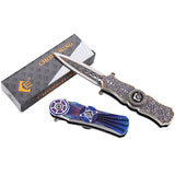 Fingertip gyro knife multifunctional outdoor self-defense knife mini finger gyro creative toy folding knife