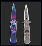 Fingertip gyro knife multifunctional outdoor self-defense knife mini finger gyro creative toy folding knife