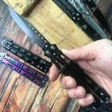 NEW! TOP Quality Pocket Practice Knife Tactical Butterfly Knives Very FAST Sharp Blade Camping Knifes Combat Hunting Knifes  Balisong Training KNIFE