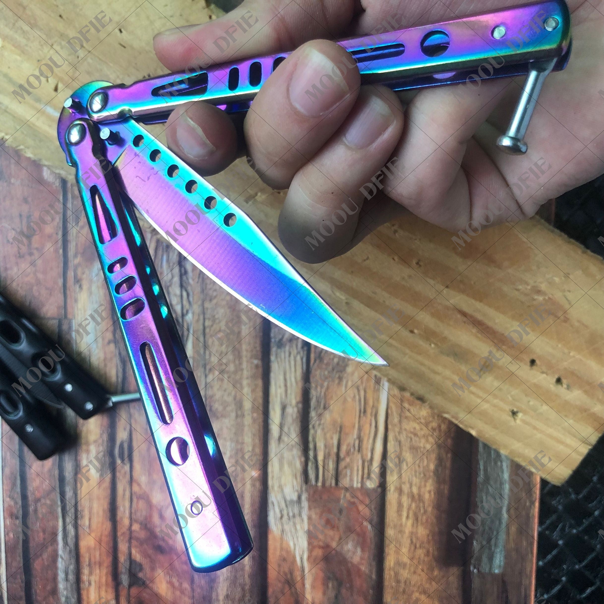 NEW! TOP Quality Pocket Practice Knife Tactical Butterfly Knives Very FAST Sharp Blade Camping Knifes Combat Hunting Knifes  Balisong Training KNIFE
