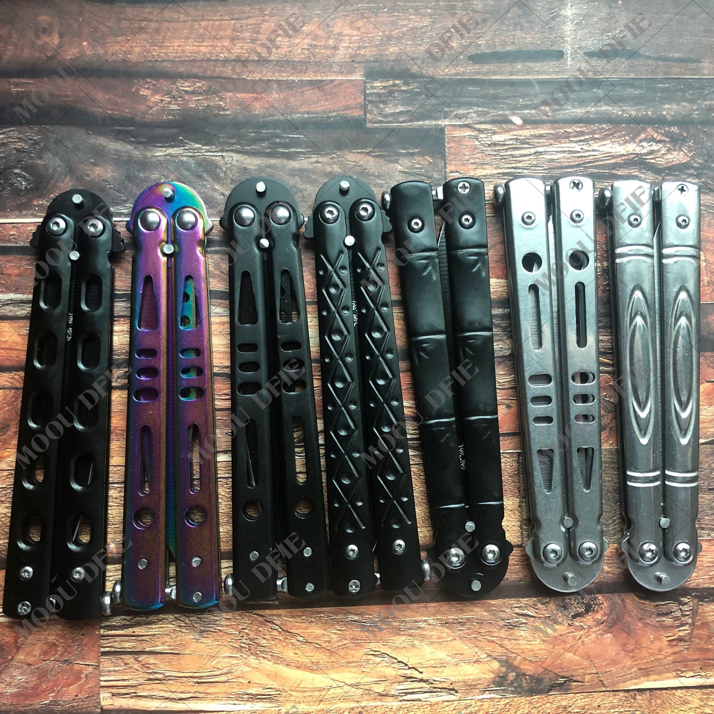 NEW! TOP Quality Pocket Practice Knife Tactical Butterfly Knives Very FAST Sharp Blade Camping Knifes Combat Hunting Knifes  Balisong Training KNIFE