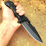 Outdoor Camping Multitool Knifes  Black Rescue Pocket Knife Spring Assisted Open Tactical Folding Knife  with Seatbelt Cutter Window Breaker