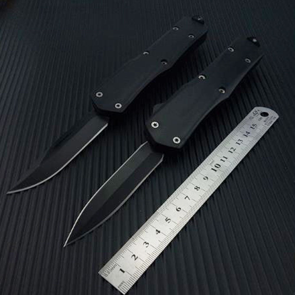 3 farver Ny opgradering taktisk EDC-kniv fjederassisterede knive med fast klinge dobbeltkant / enkeltkant overlevelsesknive Luftfarts aluminiumshåndtag 8,8 tommer drop shipping