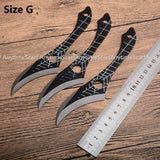 3PCS Tactical Throwing Knife Set Stainless Steel Fixed Blade Combat Ninja Kunai with Nylon Sheath