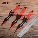 3PCS  Set Stainless Steel Fixed Blade Combat Ninja Kunai with Nylon Sheath   Tactical Throwing Knife