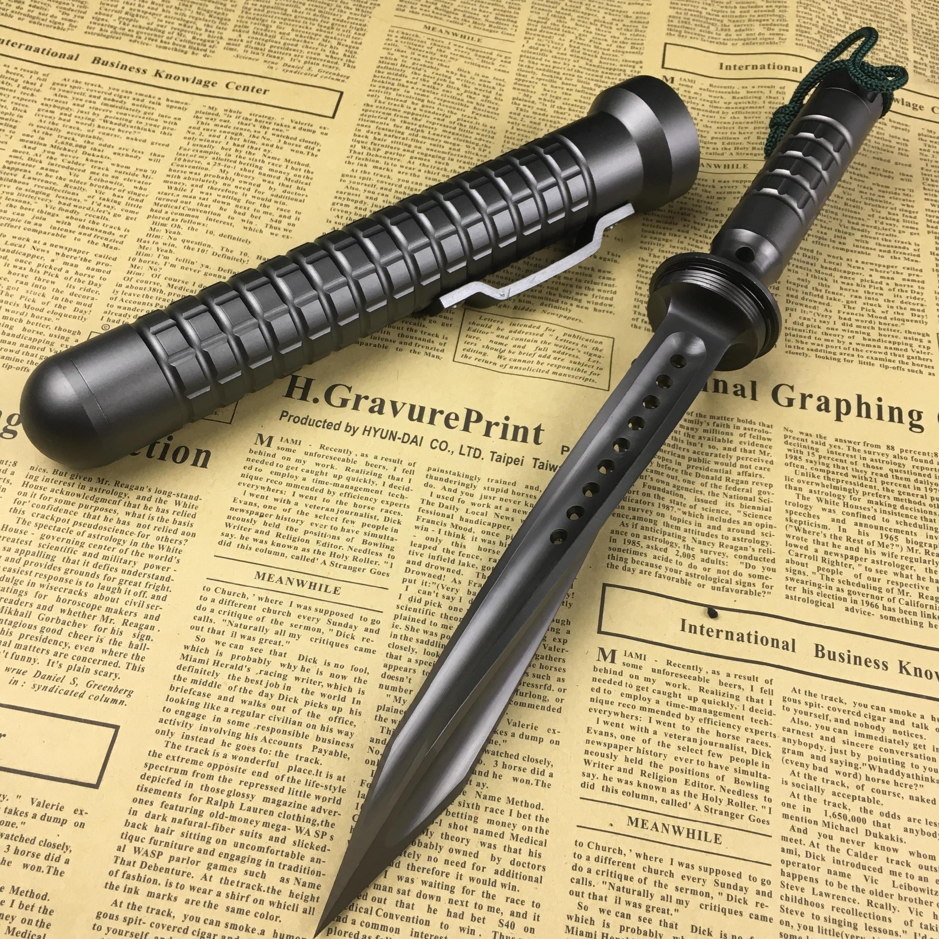 """13"""""""" Cyclone  New  TRI EDGE TACTICAL SURVIVAL Spiral Dagger Hunting Fixed Blade Knife with Pipe Sheath CHR"""
