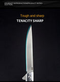 New Sandalwood Handle Magic Pen Folding Knife Damascus Pocket Knife Stainless Steel Fruit Knife Camping Outdoor Folding Knife