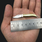 【Free gift】Knife Mini Folding Knife Legal Self-defense Knife Exquisite Brass Knife Keychain Demolition Express Unpacking Knife