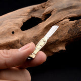 【Free gift】Knife Mini Folding Knife Legal Self-defense Knife Exquisite Brass Knife Keychain Demolition Express Unpacking Knife