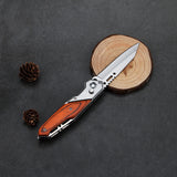 with Wooden Handle Field Tactical Knife Folding Fruit Knife