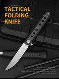 D2 High Hardness Folding Knife Carbon Fiber Exquisite Gift Knife Outdoor Wilderness Folding Knife Portable Pocket Knife