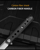 D2 High Hardness Folding Knife Carbon Fiber Exquisite Gift Knife Outdoor Wilderness Folding Knife Portable Pocket Knife
