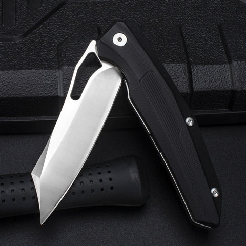 D2 steel high hardness stainless steel folding fruit knife outdoor camping multifunctional tactical survival folding knife