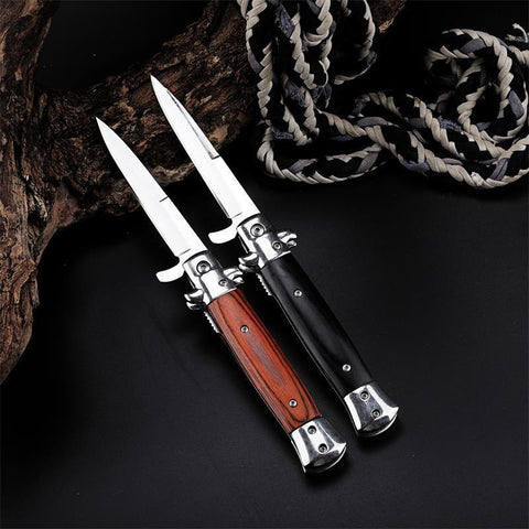 high hardness folding knife Mahogany knife, ebony knife, outdoor knife, multi-function survival folding knife, wild survival knife swordfish