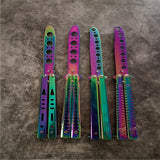 Unopened Swing Knife Hand Beginner Practice Knife Color Titanium Butterfly Training Knife Spot Folding Butterfly Training Knife