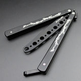 Carved dragon comb butterfly flail practice knife creative butterfly comb performance practice comb tool hairdressing comb does not open edge