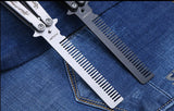 Carved dragon comb butterfly flail practice knife creative butterfly comb performance practice comb tool hairdressing comb does not open edge