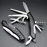11 open 13 function life-saving knife, three-color 105mm stainless steel multi-function knife, camping equipment portable folding knife