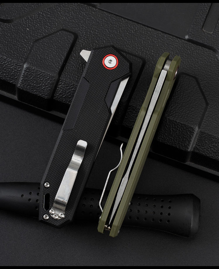 Folding Knife Outdoor G10 Folding Knife Wilderness Survival Knife Portable Fruit Knife Sharp Knife