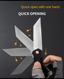 Folding Knife Outdoor G10 Folding Knife Wilderness Survival Knife Portable Fruit Knife Sharp Knife