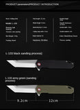 Folding Knife Outdoor G10 Folding Knife Wilderness Survival Knife Portable Fruit Knife Sharp Knife