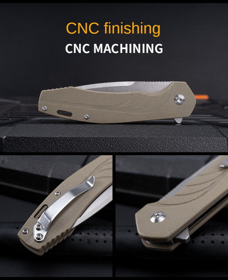 Camping Survival Outdoor Self-defense Sharp Fruit Knife Folding Knife D2 Stainless Steel Folding Knife