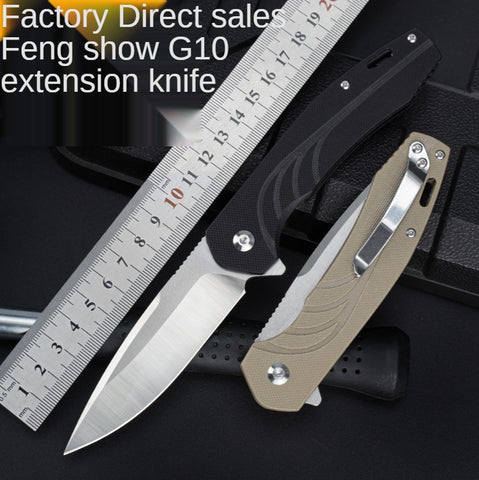 Camping Survival Outdoor Self-defense Sharp Fruit Knife Folding Knife D2 Stainless Steel Folding Knife
