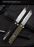 Outdoor camping self-defense knife pocket knife folding knife D2 steel high hardness folding knife G10 survival knife