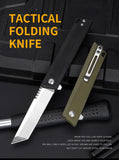 Outdoor camping self-defense knife pocket knife folding knife D2 steel high hardness folding knife G10 survival knife