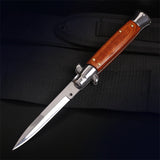 Italian Mafia Portable 9-inch Folding Knife Outdoor Defensive Height Hardness Pocket Knife Wilderness Survival Knife