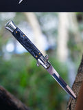 Italian Mafia Portable 9-inch Folding Knife Outdoor Defensive Height Hardness Pocket Knife Wilderness Survival Knife
