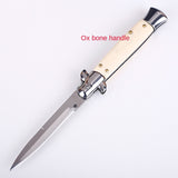 Italian Mafia Portable 9-inch Folding Knife Outdoor Defensive Height Hardness Pocket Knife Wilderness Survival Knife
