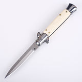 Italian Mafia Portable 9-inch Folding Knife Outdoor Defensive Height Hardness Pocket Knife Wilderness Survival Knife