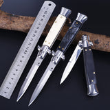 Italian Mafia Portable 9-inch Folding Knife Outdoor Defensive Height Hardness Pocket Knife Wilderness Survival Knife