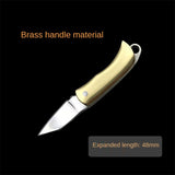 【Free gift】Pocket Knife Mini Folding Knife Ultra Small Brass Knife Carry Pocket Knife Express Unpacking Keychain Small Folding Knife  6pcs