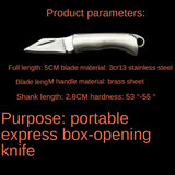 【Free gift】Pocket Knife Mini Folding Knife Ultra Small Brass Knife Carry Pocket Knife Express Unpacking Keychain Small Folding Knife  6pcs