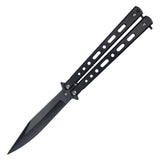 Outdoor camping practice knife without blade decompression swing comb stainless steel folding comb beginner training tool