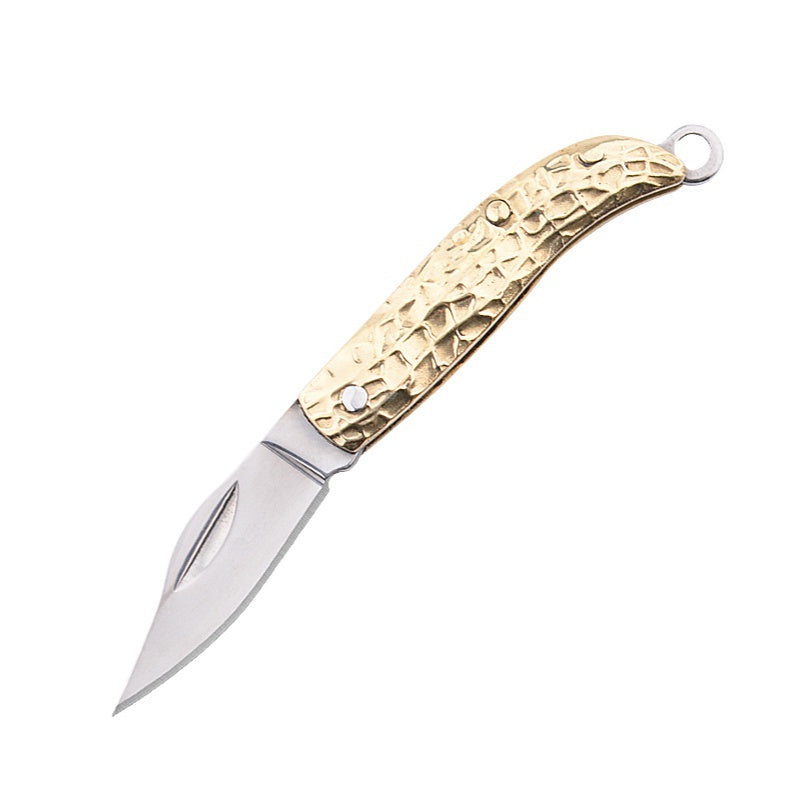 Knife Mini Folding Knife Legal Self-defense Knife Exquisite Brass Knife Keychain Demolition Express Unpacking Knife