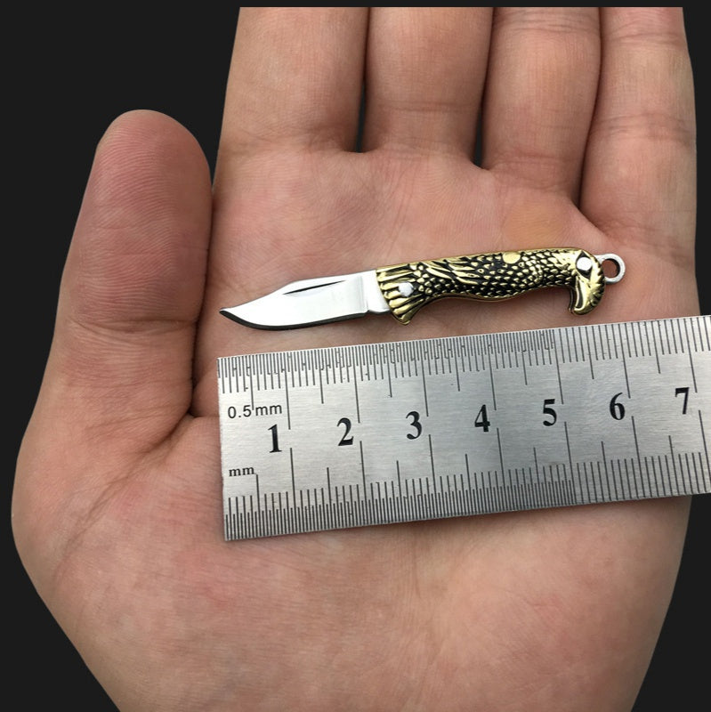 Knife Mini Folding Knife Legal Self-defense Knife Exquisite Brass Knife Keychain Demolition Express Unpacking Knife